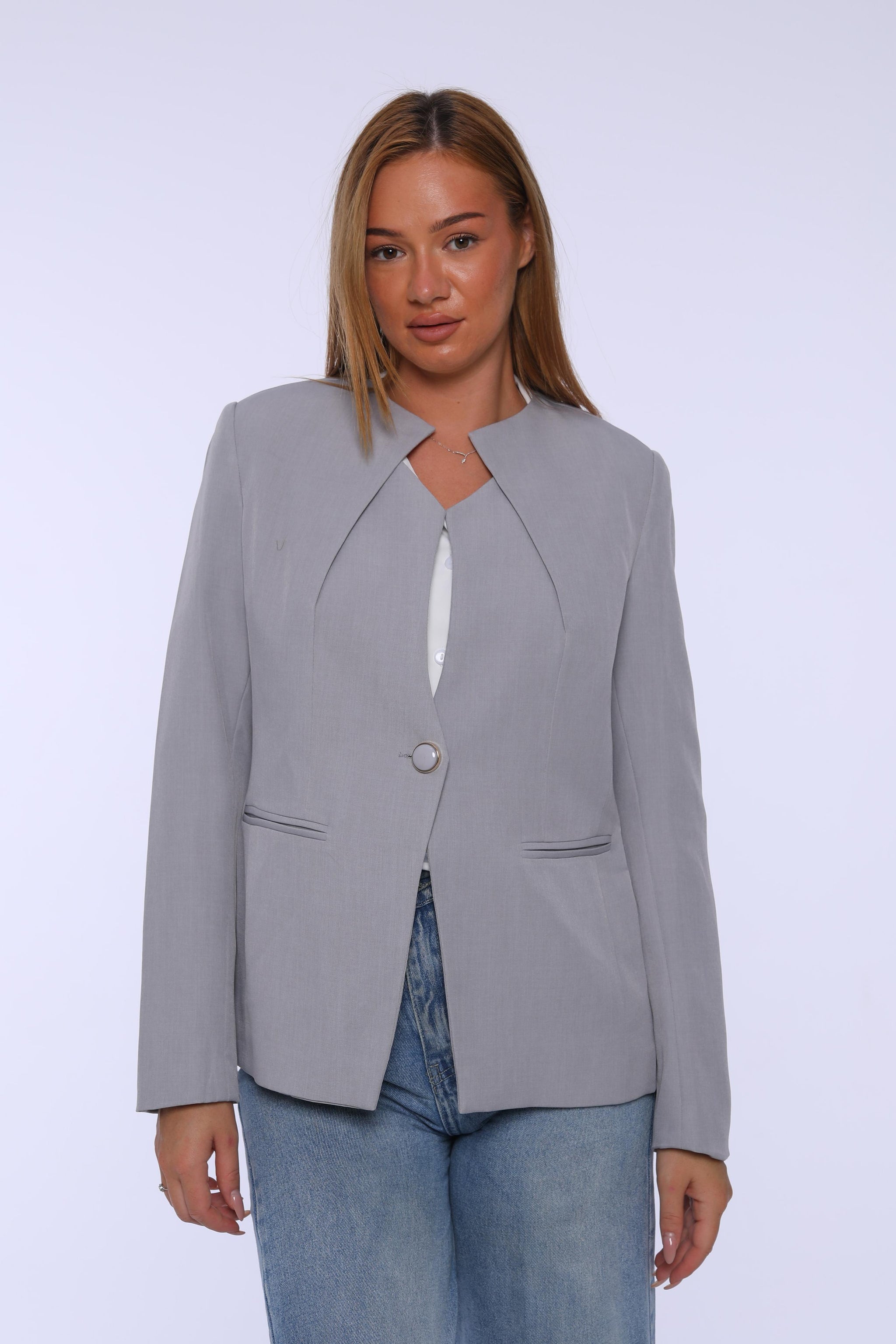 Single-Button Elegant Blazer