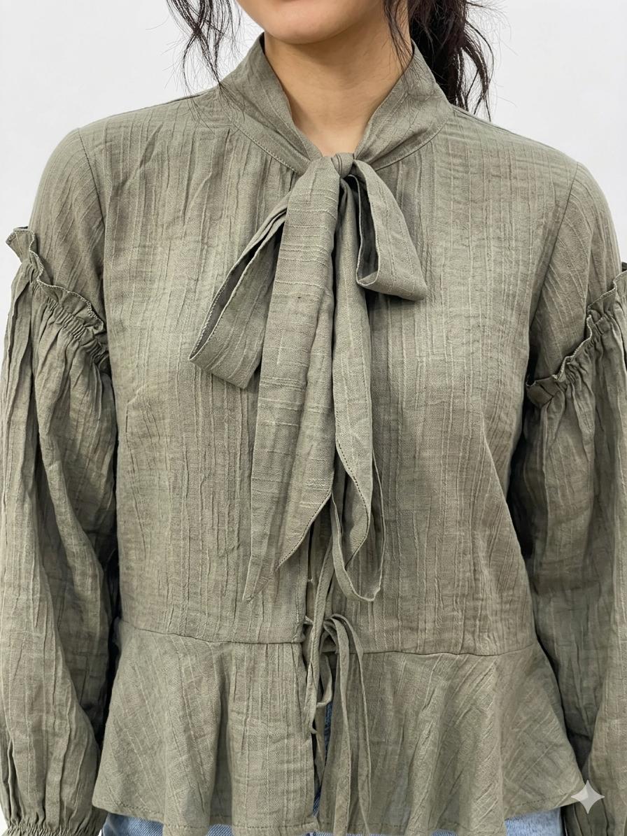 Tie Front Blouse