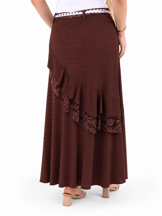 Lace Detail Wrap Skirt