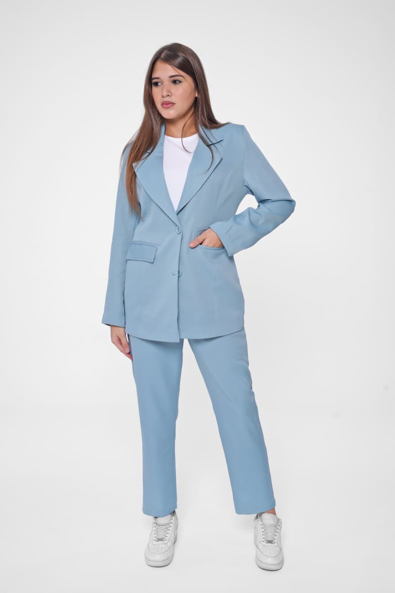 Simplicity meets elegance in our plain single-button blazer