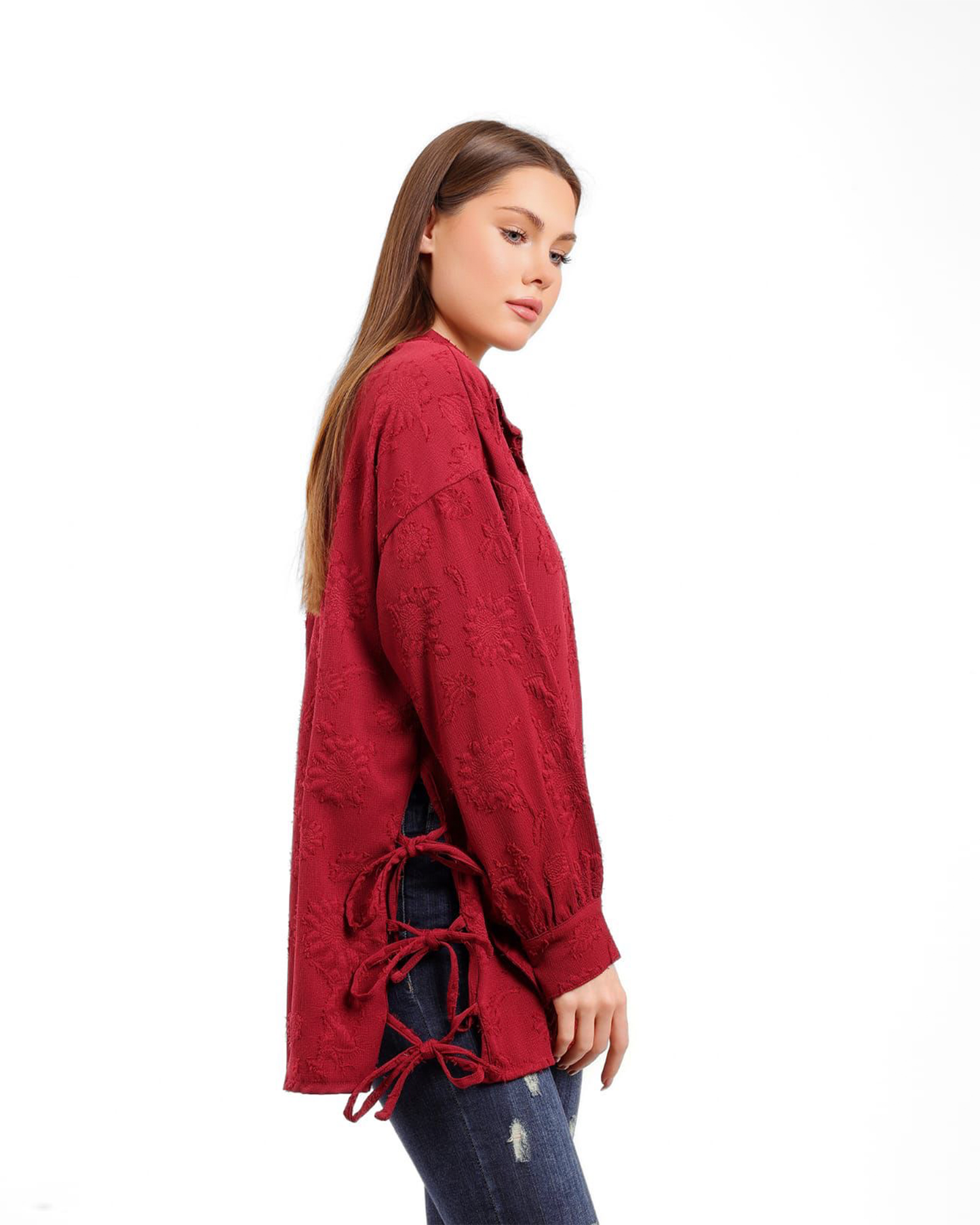 Textured Button-Up Shirt