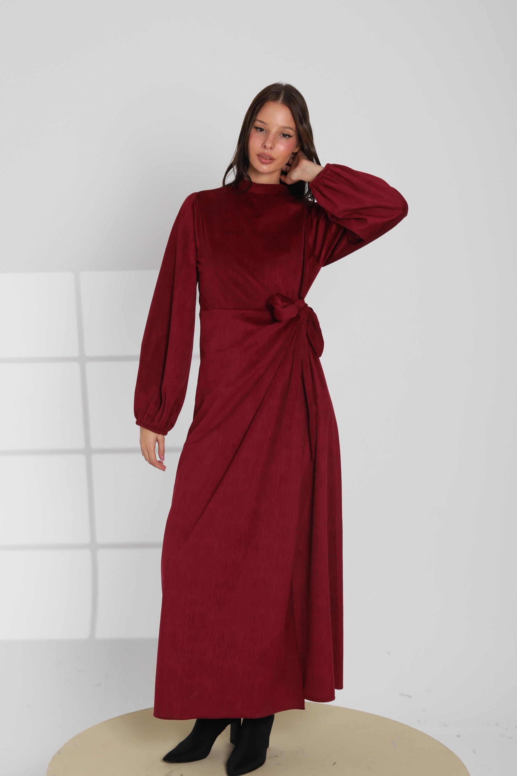 Taupe Wrap Maxi Dress