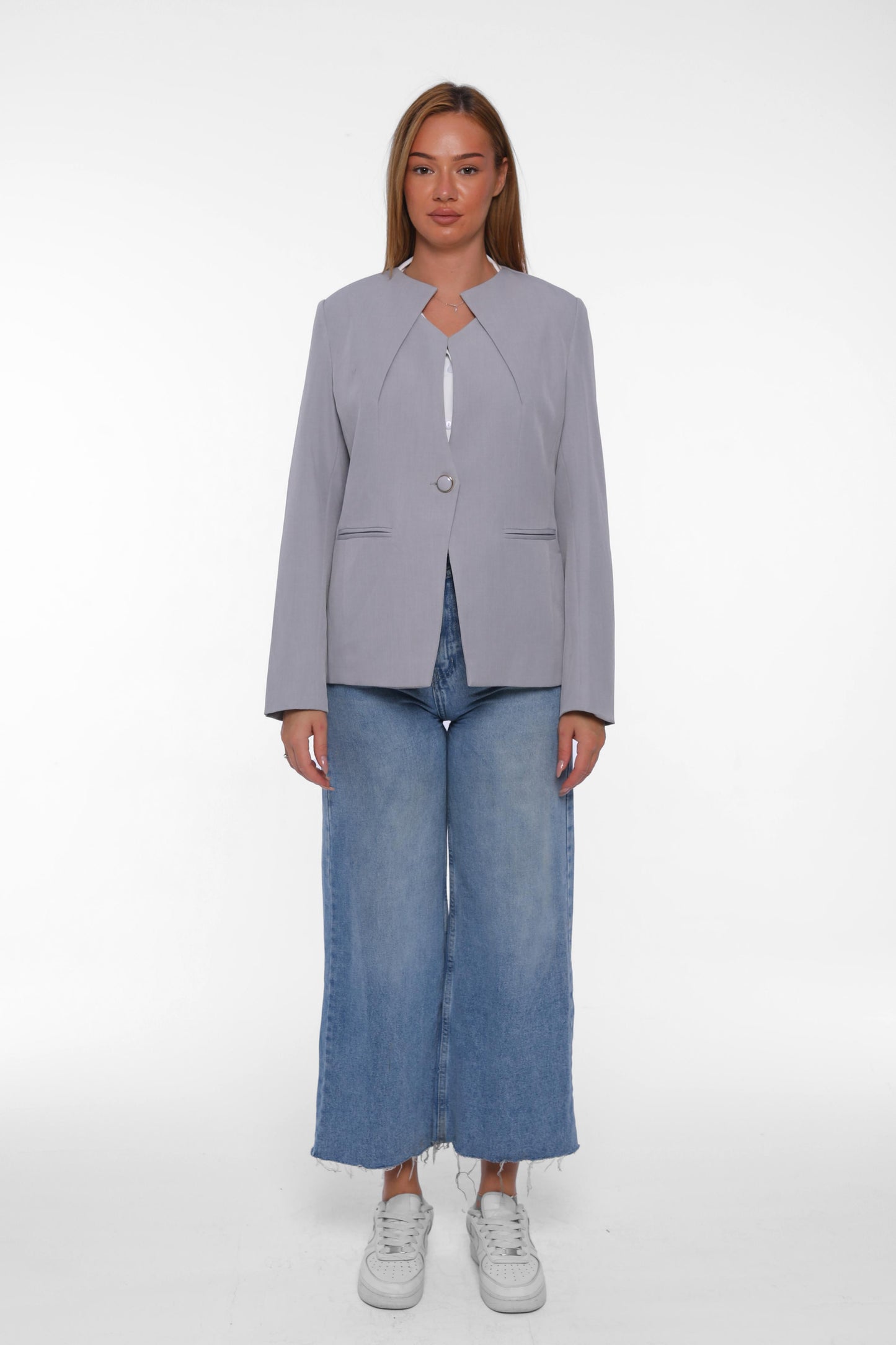 Single-Button Elegant Blazer