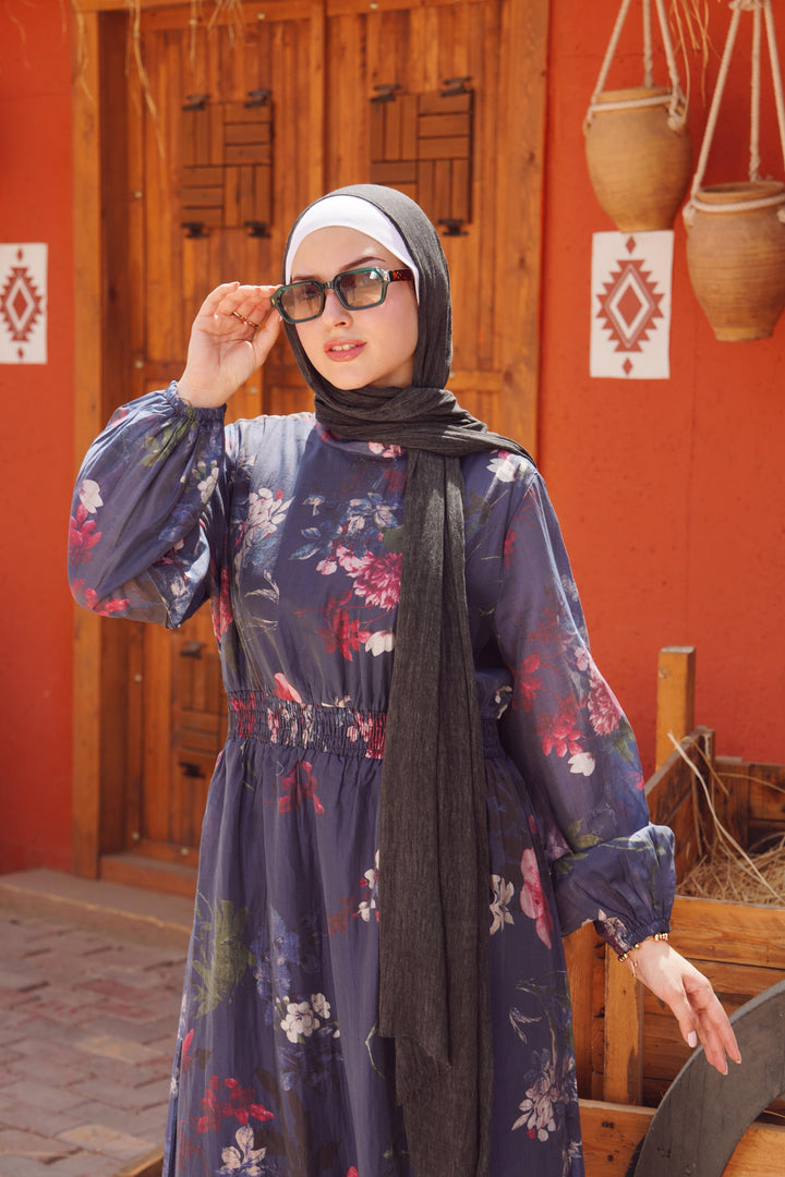 Floral Chiffon Maxi Dress