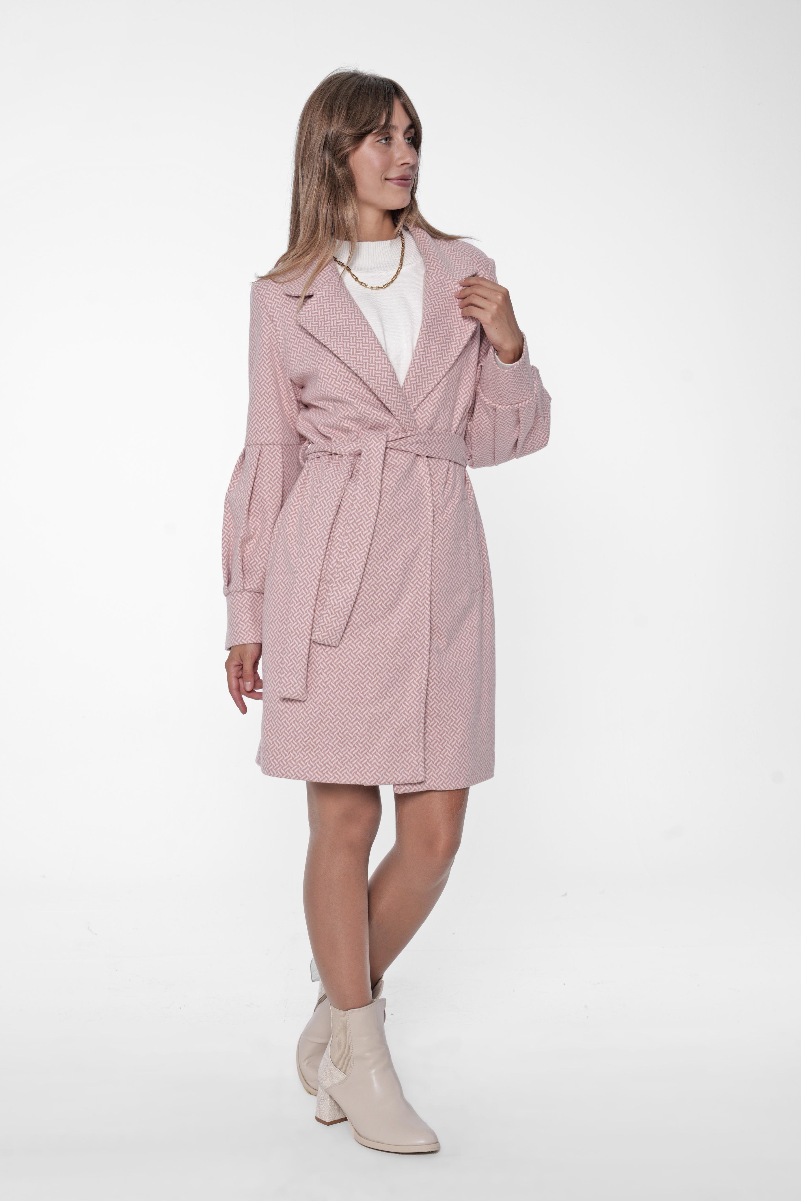 Soft Textured Belted Coat