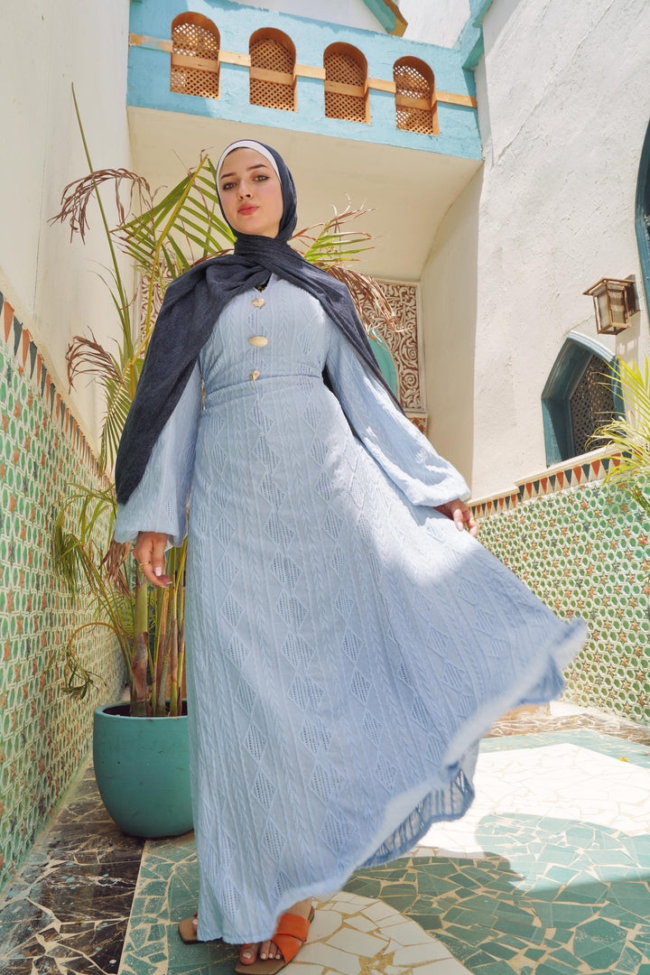 Cable-Knit Textured Maxi Dress