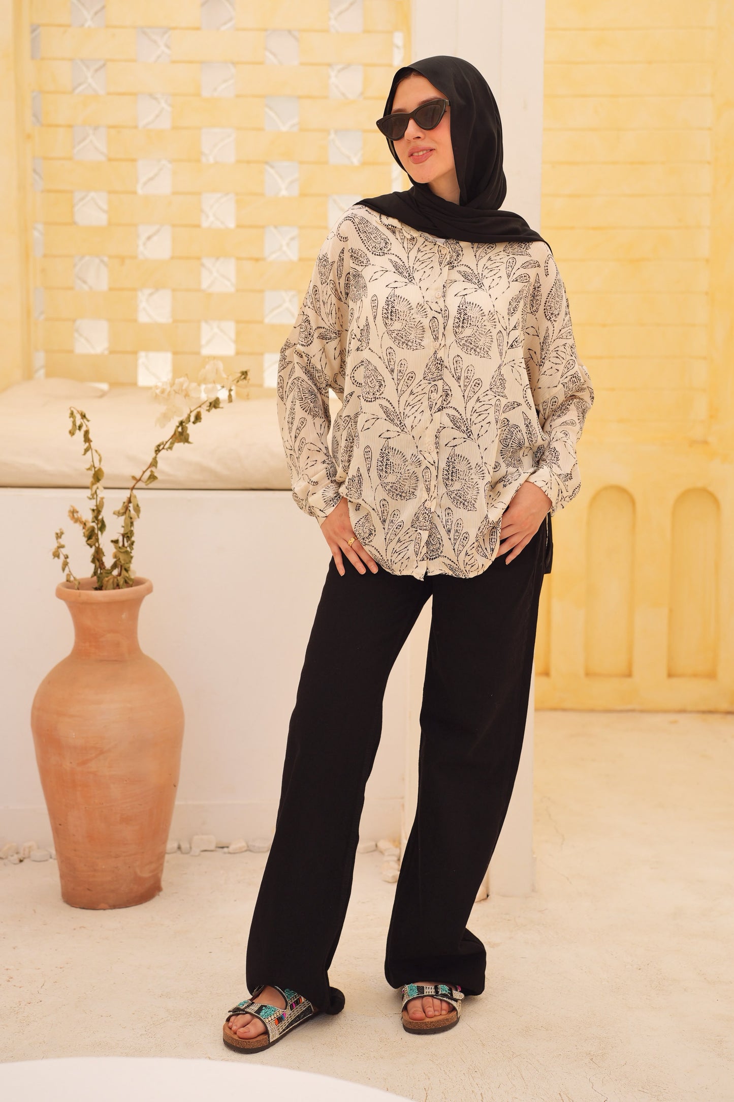 Botanical Print Blouse