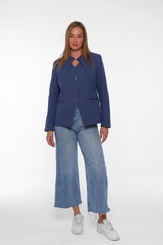 Single-Button Elegant Blazer