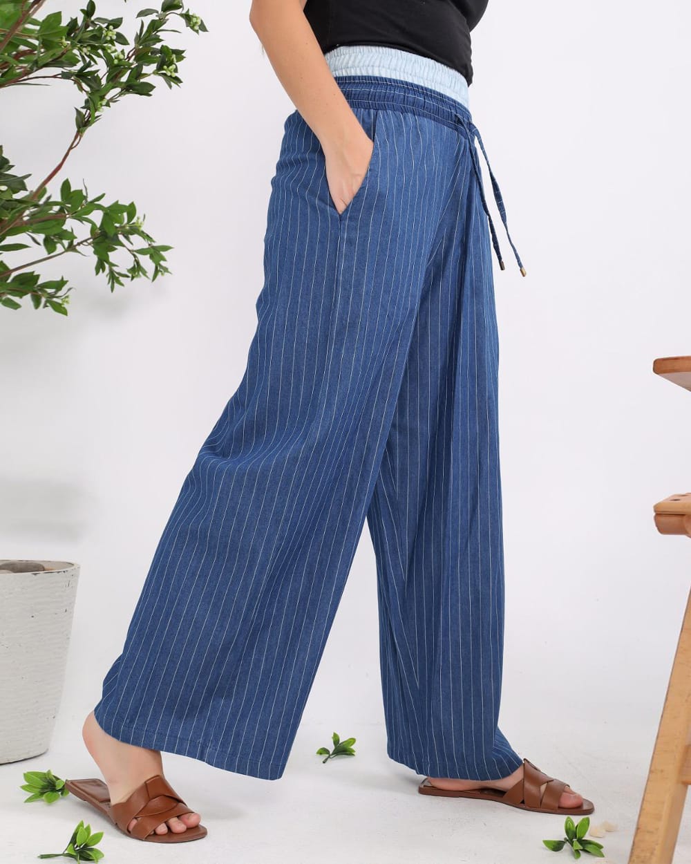 Step out in style with our chic striped pants
